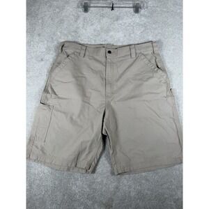 Carhartt Men's 10" Loose Fit Canvas Utility Work Shorts Size 40 Tan B147 Outdoor